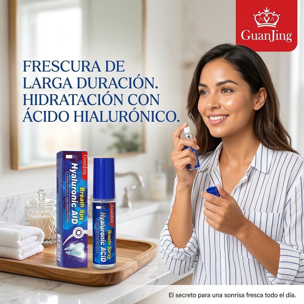 SPRAY BUCAL HIDRATANTE DE FRESCURA INSTANTANEA CON ACIDO HIALURONICO GUANJING 20ML