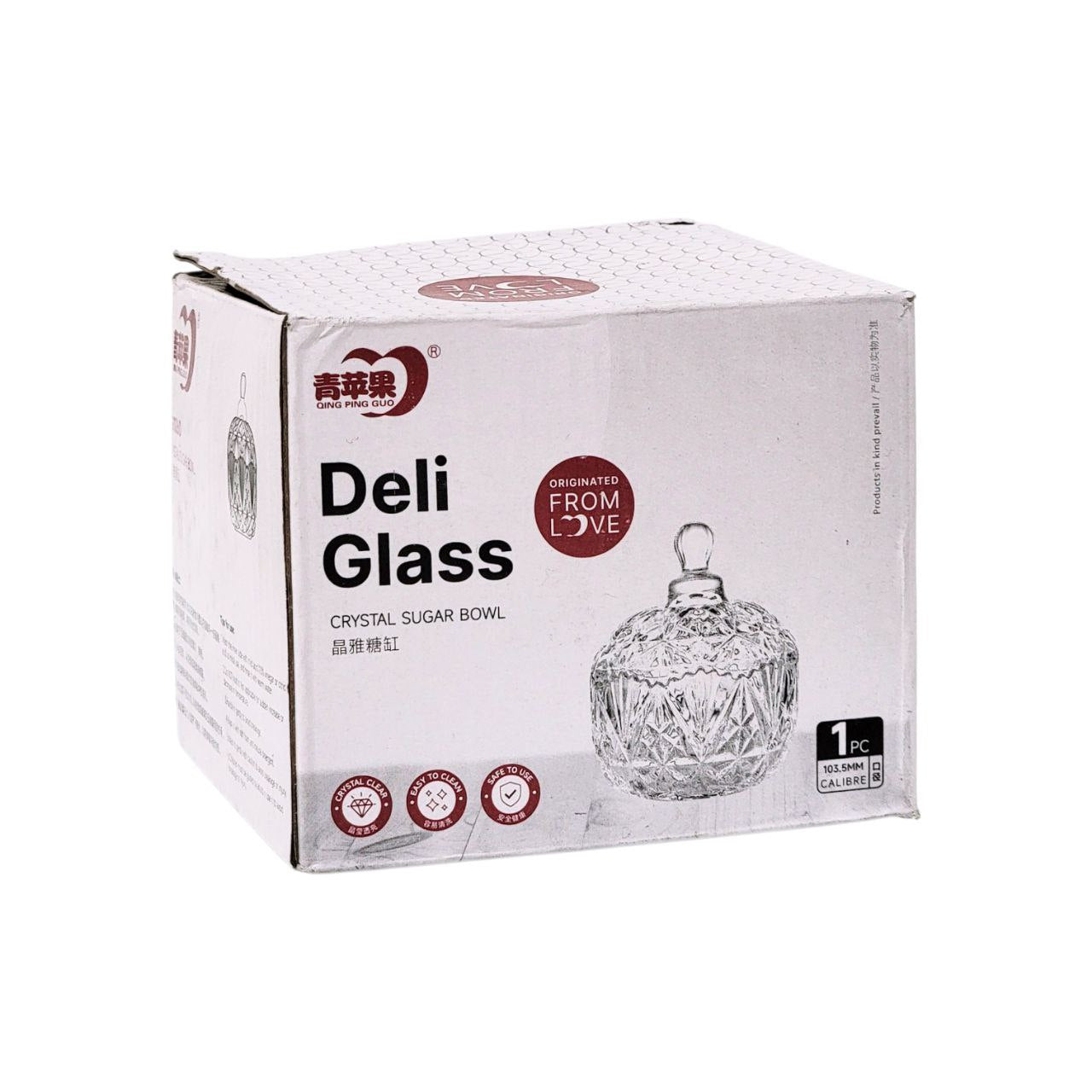 RECIPIENTE AZUCARERA DE CRISTAL 8X10CM