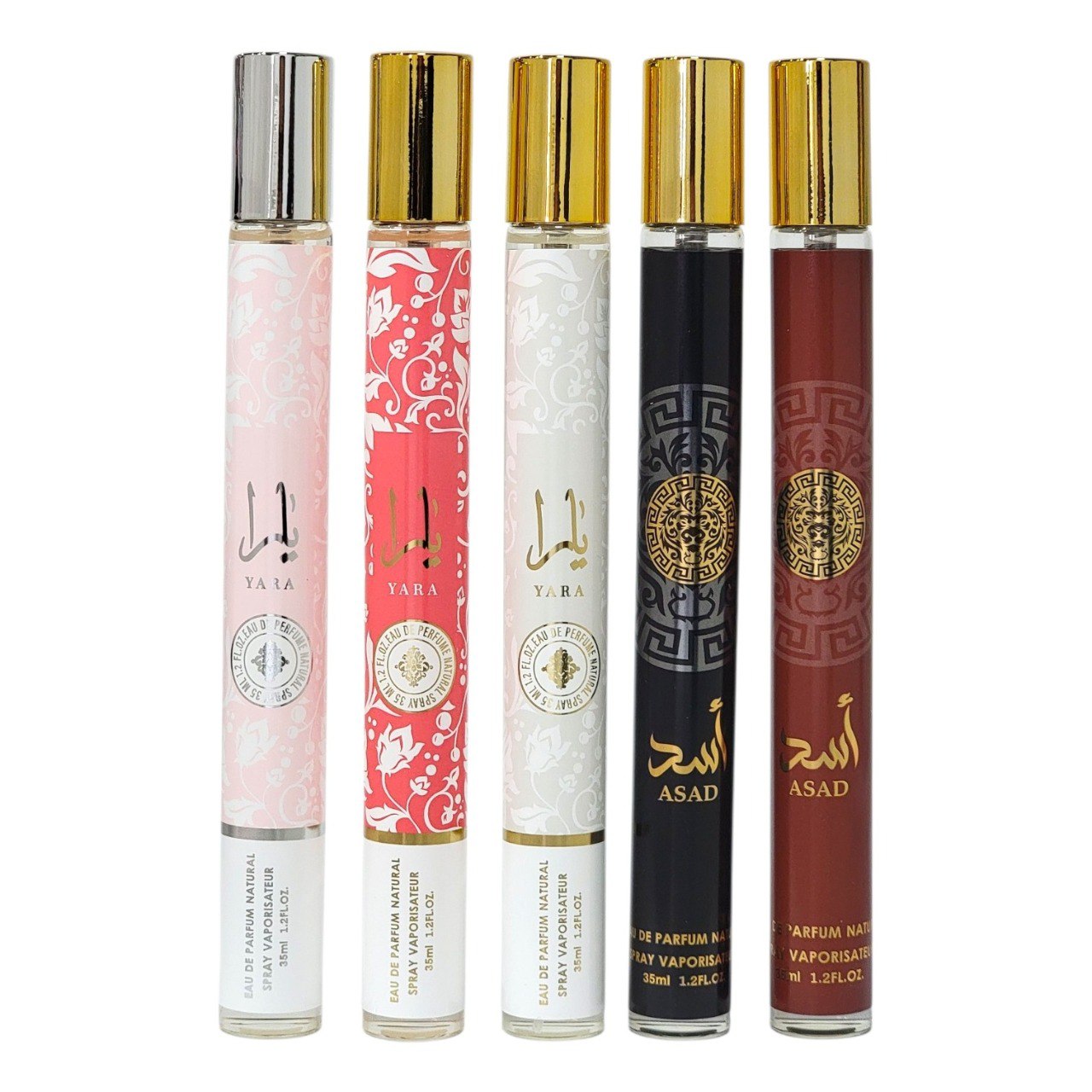 SET PERFUME EN TUBO PARA DAMA MYSTICAL EDP (M) 35ML X 5PCS (INSPIRADO EN LATTAFA YARA)