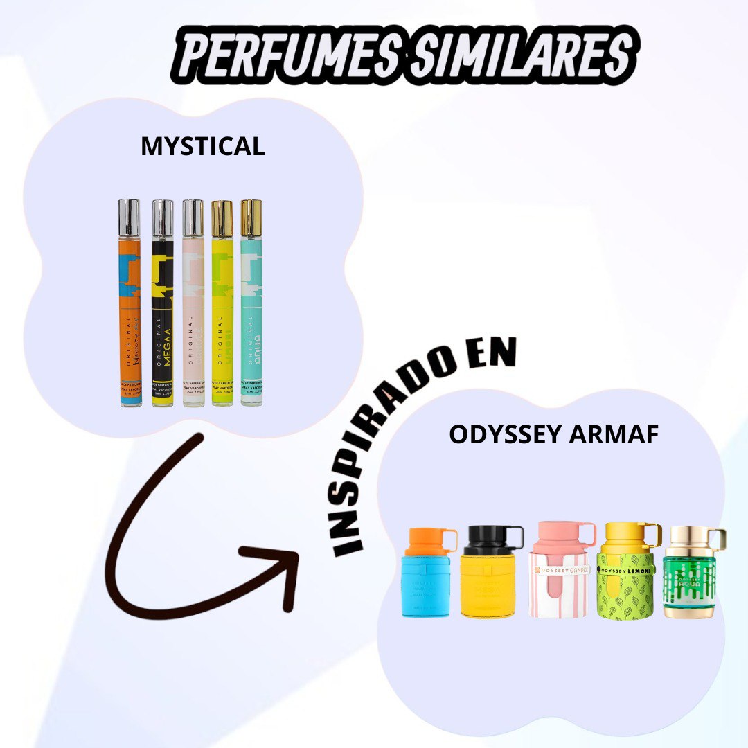 SET PERFUME EN TUBO MYSTICAL EDP (M) 35ML X 5PCS (INSPIRADO EN ARMAF ODYSSEY)