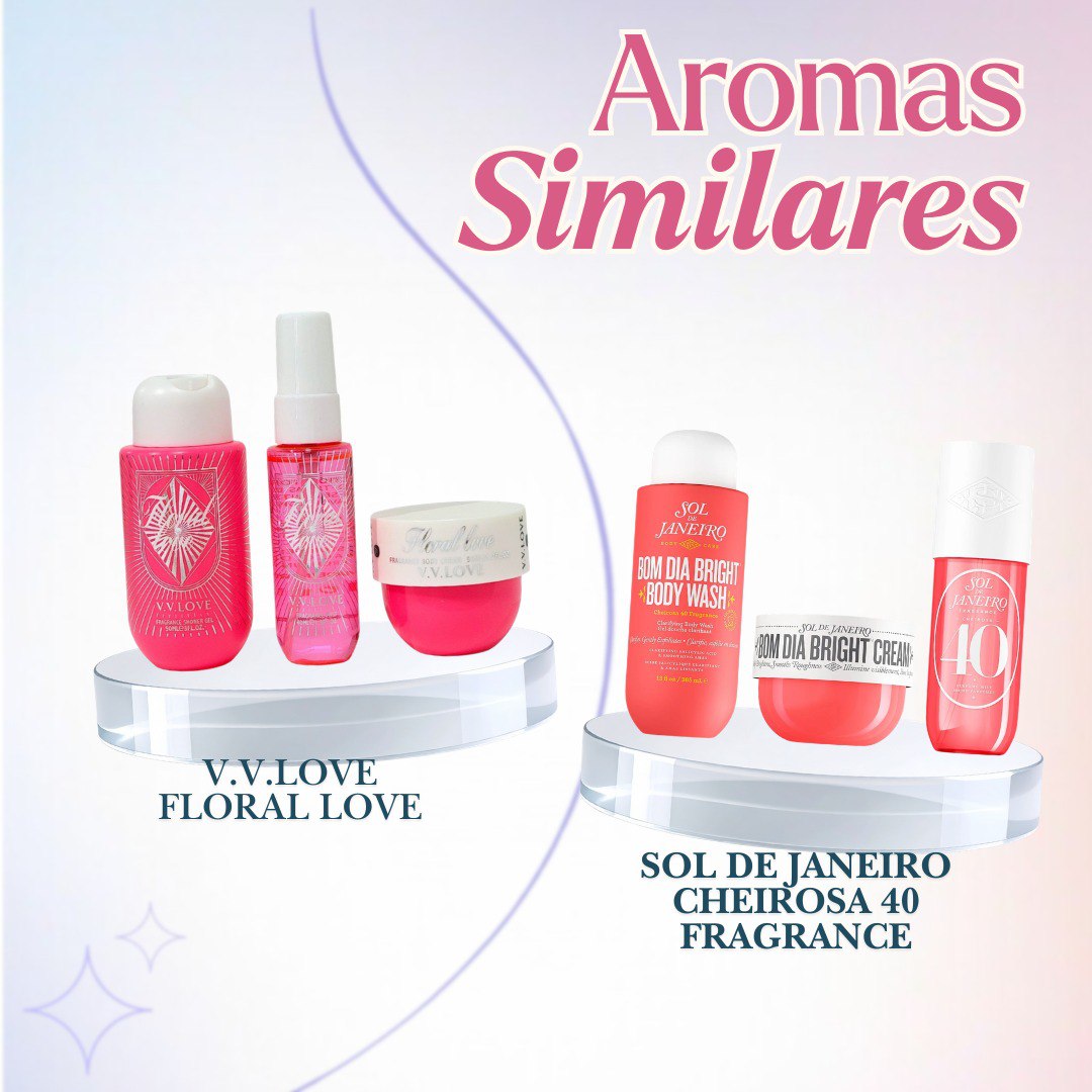 SET DE VIAJE VV LOVE FLORAL LOVE CON SPLASH 3PCS (M) (AROMA SIMILAR A SOL DE JANEIRO CHEIROSA 40)