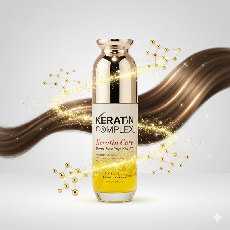 ACEITE PARA EL CABELLO SUERO CAPILAR CON KERATINA REPARADORA 40ML, ES UN SUERO SELLADOR DE UNIONES QUE ALIVIA Y DOMA EL ENCRESPAMIENTO Y LAS PUNTAS ABIERTAS, RESTAURANDO DEJANDOLO FUERTE, SUAVE Y RADIANTE KERATINE COMPLEX