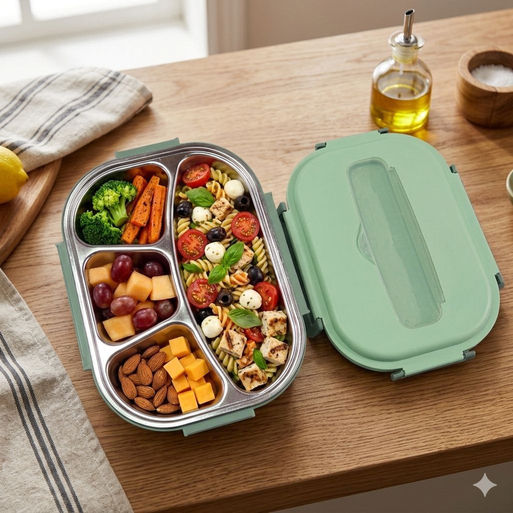 RECIPIENTE PANA PARA ALIMENTOS TERMICA DE ACERO INOXIDABLE 6X10X14CM