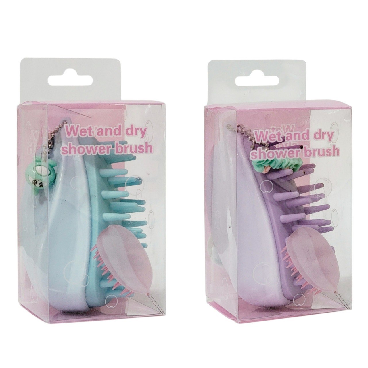 CEPILLO PARA EL CABELLO MASAJEADOR DE SILICONA 5X10CM