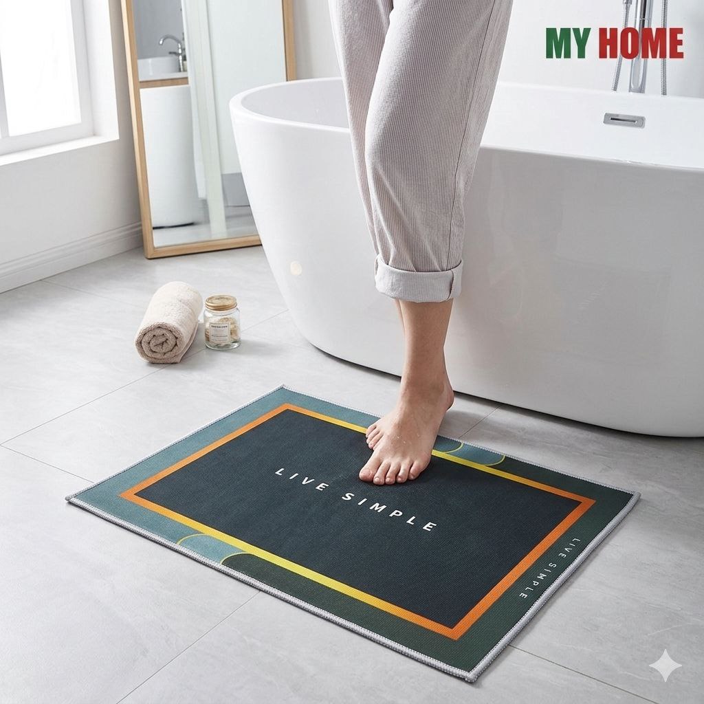 ALFOMBRA DE BAÑO ANTIDESLIZANTE MY HOME 39X49CM