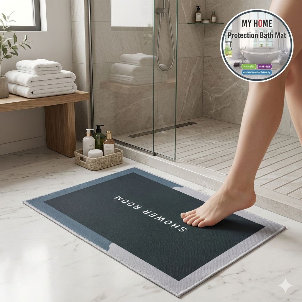 ALFOMBRA DE BAÑO ANTIDESLIZANTE MY HOME 39X49CM