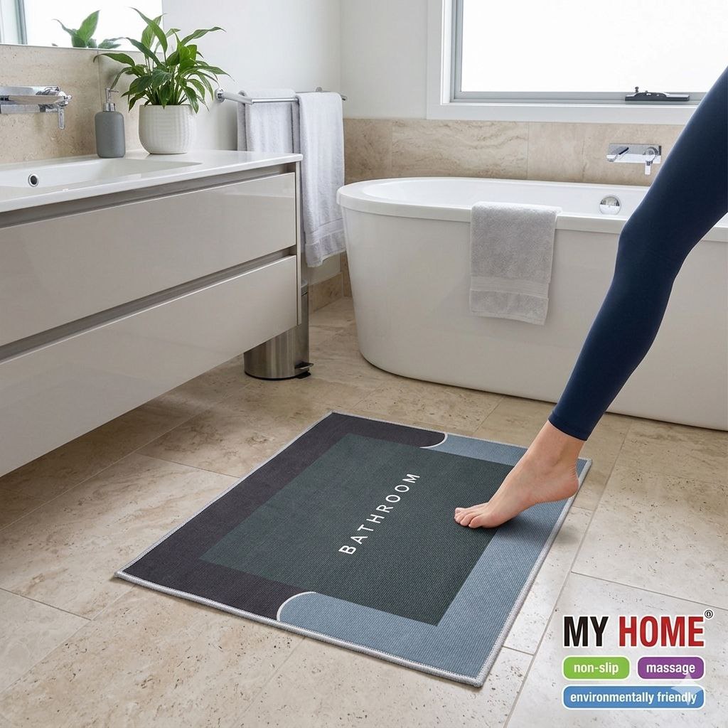 ALFOMBRA DE BAÑO ANTIDESLIZANTE MY HOME 39X49CM