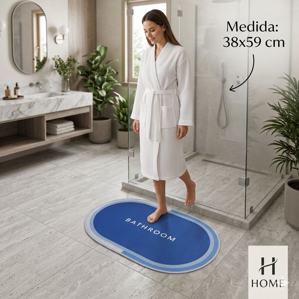 ALFOMBRA DE BAÑO ANTIDESLIZANTE MY HOME 39X49CM