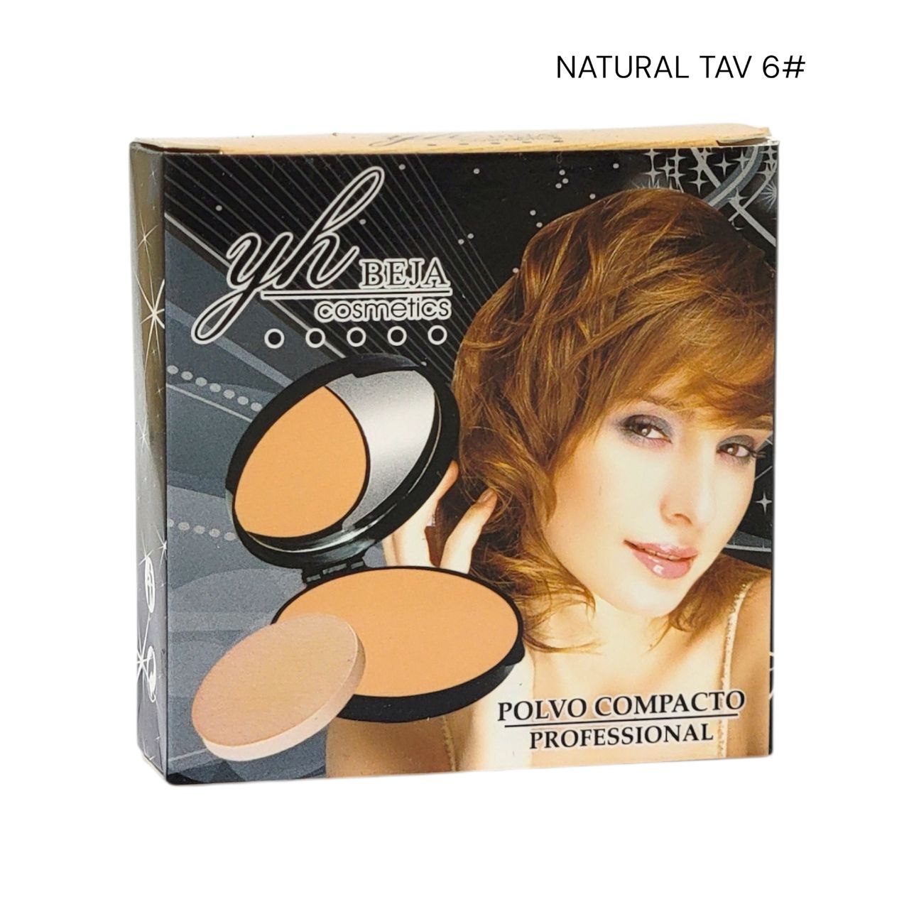 POLVO COMPACTO 6 TONOS YH BEJA COSMETICS