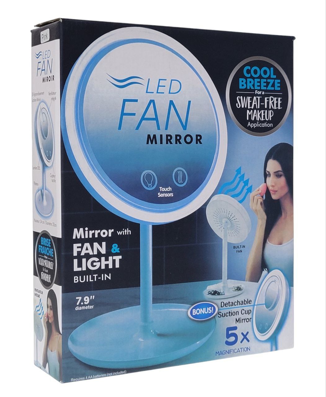 ESPEJO LED DE MANTEQUILLAJE CON VENTILADOR