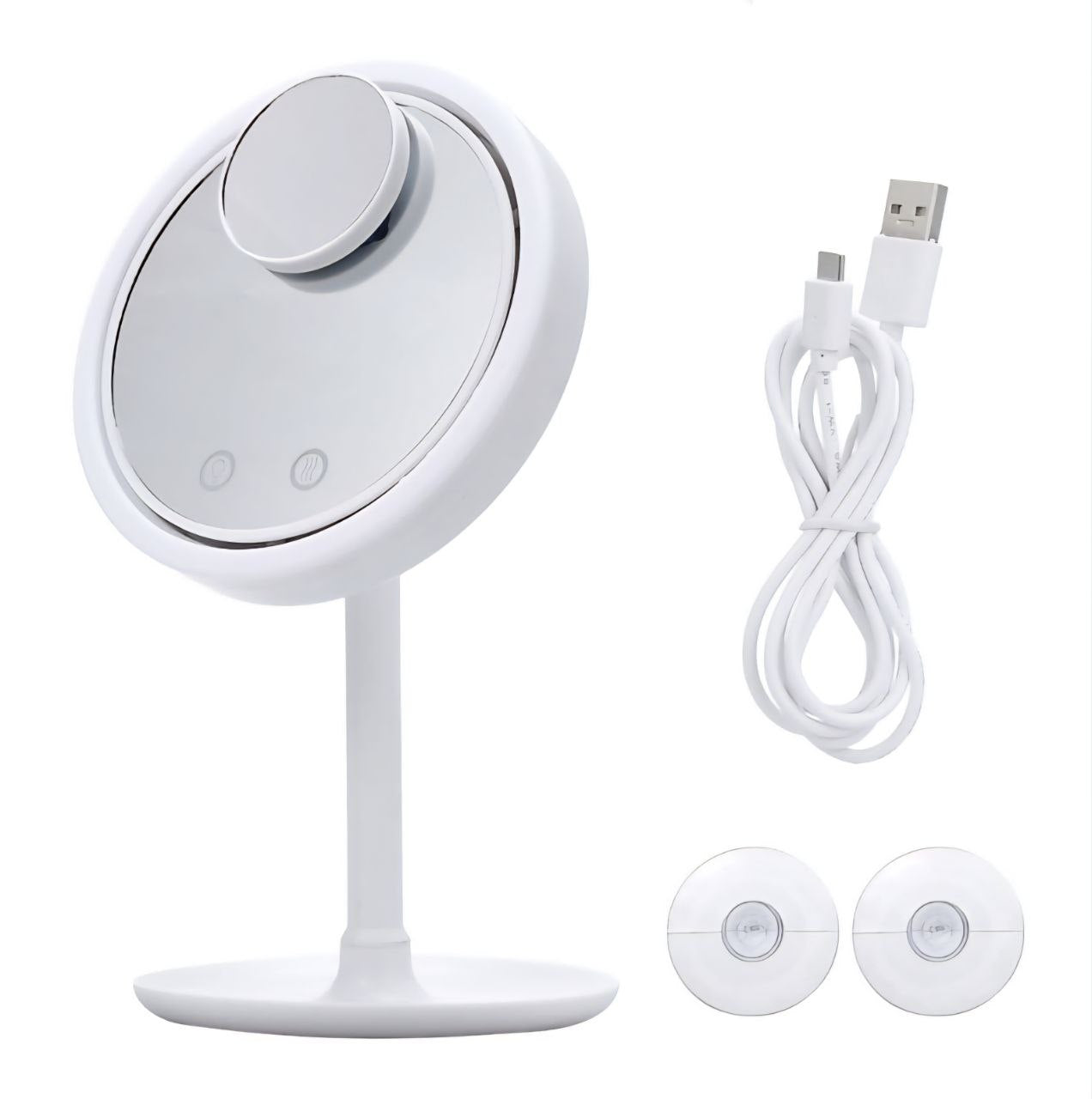 ESPEJO LED DE MANTEQUILLAJE CON VENTILADOR