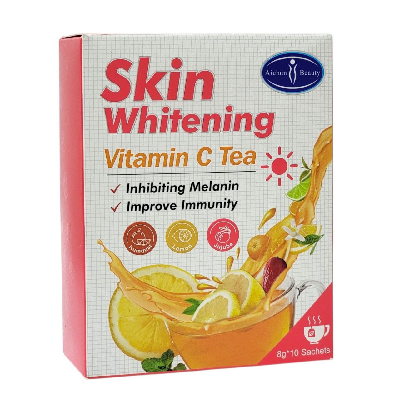 SUPLEMENTO HERBAL TE ANTIOXIDANTE Y ACLARANTE PARA LA PIEL CON VITAMINA C 10UND AICHUN BEAUTY 8G C/U