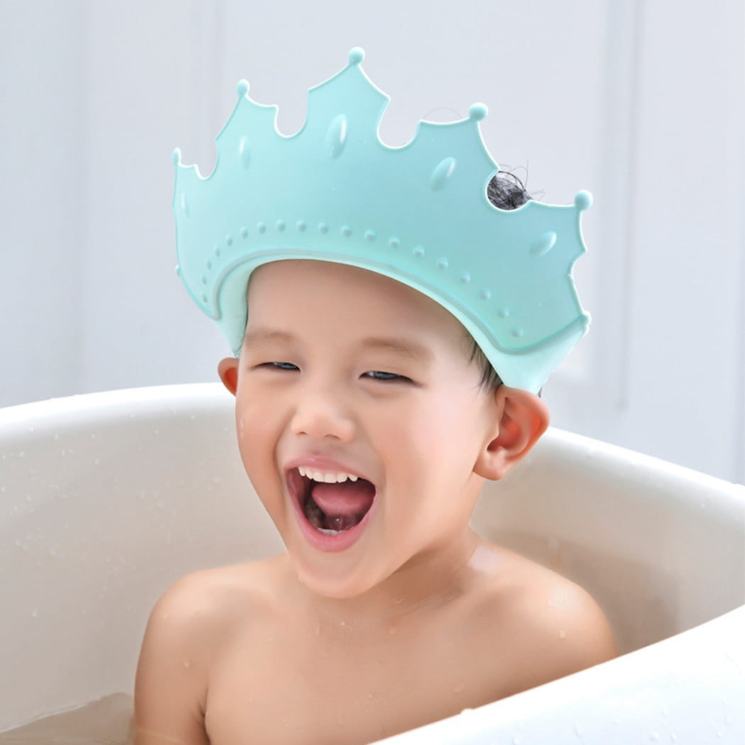 GORRO PROTECTOR DE SHAMPOO PARA NIÑOS CON DISEÑO DE CORONA 26X22CM