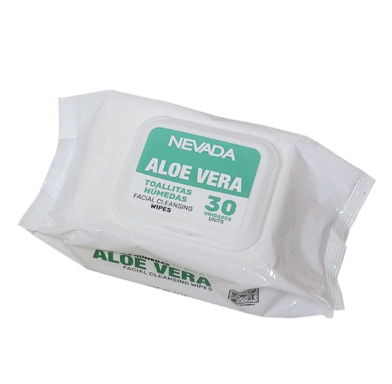 TOALLITAS HUMEDAS FACIALES DE ALOE VERA NEVADA 30UND