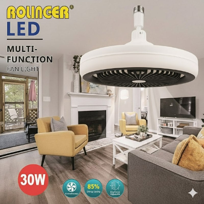 LUZ LED, FOCO VENTILADOR MULTIFUNCIONAL DE 30W CON AROMATERAPIA, SILENCIOSO CON DURACION DE 30K HORAS, AJUSTE DE BRILLO, AHORRO DE ENERGIA ROLINGER LED 130X255MM