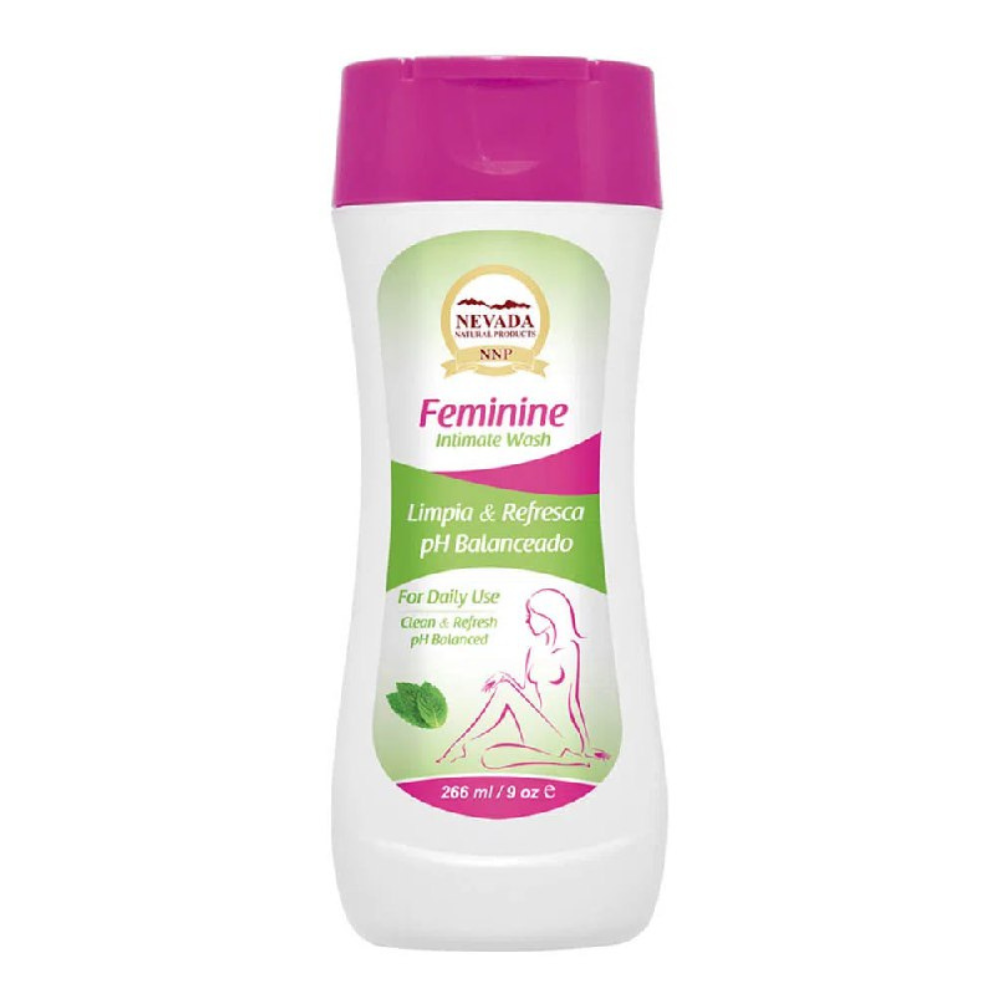 JABON INTIMO DE MENTA, LIMPIA Y REFRESCA, PREVIENE OLORES, PROTEGE IRRITACIONES, DA LIMPIEZA SUAVE Y REFRESCANTE NEVADA FEMININE 266ML