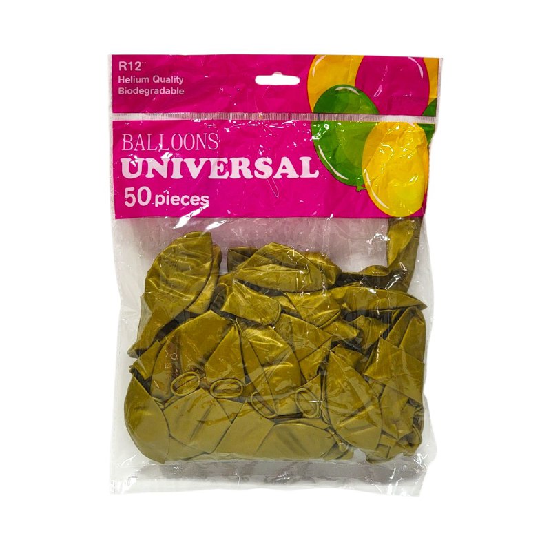 DECORACION ADORNO PAQUETE DE GLOBOS DE LATEX PARA CUMPLEAÑOS 50UND BALLOONS UNIVERSAL