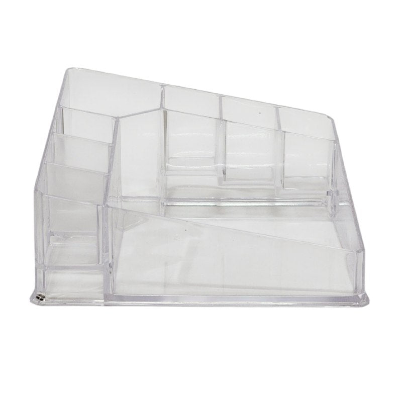 ORGANIZADOR DE MAQUILLAJE Y COSMETICOS TRANSPARENTE DE ACRILICO COSMETIC ORGANIZER 7X14X14CM