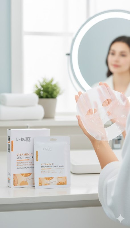 MASCARILLA FACIAL DE VITAMINA C Y ACIDO HIALURONICO HIDRATANTE 25GX10UND, TRATAMIENTO FACIAL INTENSIVO QUE REVITALIZA Y RESTAURA LA LUMINOSIDAD NATURAL DE LA PIEL DR RASHEL