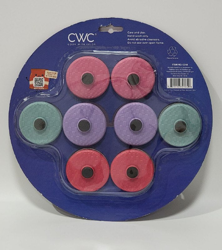 GANCHOS PINZAS PARA BOLSAS CON IMAN PARA REFRIGERADOR CWC COOJ WITH COLOR 8UND