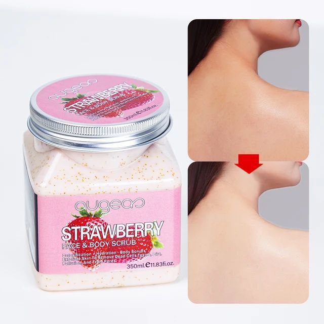 CREMA CORPORAL EXFOLIANTE BLANQUEADORA E HIDRATANTE STRAWBERRY AUGEAS 350ML