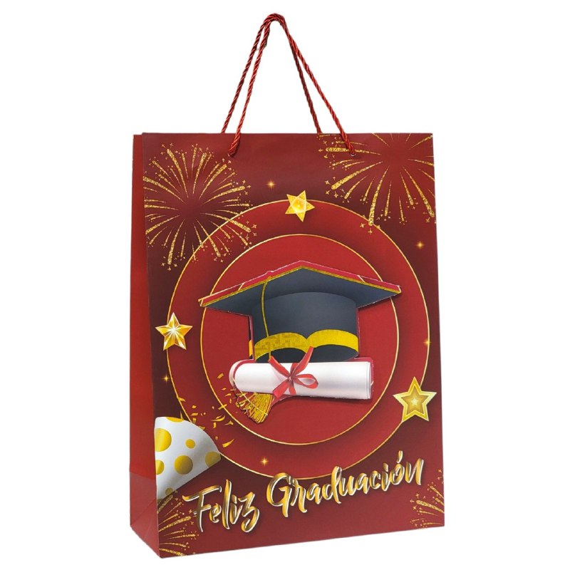 BOLSA DE REGALO DE GRADUACION GRANDE 30X40X12CM