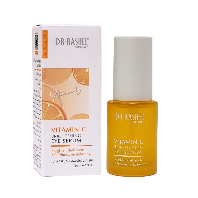 SUERO FACIAL PARA LOS OJOS ILUMINADOR DE VITAMINA C 30ML, REVITALIZA TUS OJOS CON ESTA FORMULA MULTITAREA DE RAPIDA ABSORCION Y CON ACIDO HIALURONICO SUAVIZAN LA PIEL Y REDUCEN LAS ARRUGAS DR RASHEL