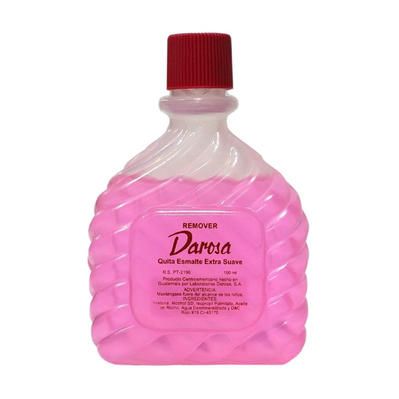 ACETONA REMOVEDOR DE ESMALTES EXTRA SUAVE , UÑAS ACRILICAS PROFESIONAL DAROSA 100ML