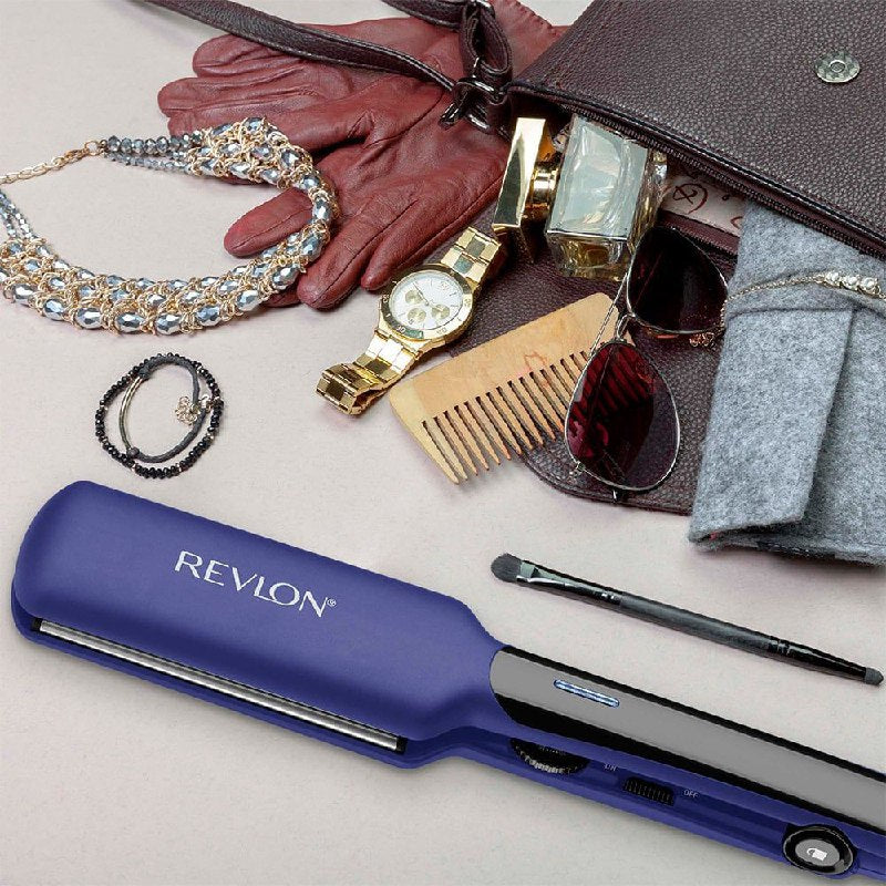 PLANCHA PARA EL CABELLO, SUAVE Y RECTO, PLACAS DE AGARRE DE 2", RESULTADOS RAPIDOS PARA PEINADOS SUAVES, MULTIPLES CONFIGURACIONES DE CALOR, INTERRUPTOR DE BLOQUEO REVLON