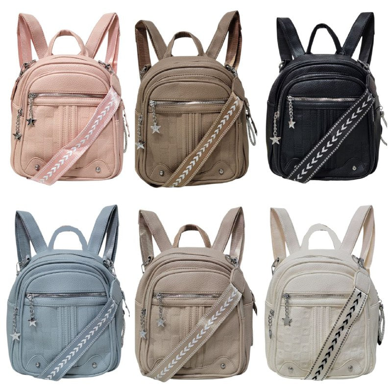 MOCHILA ECONOMICA, 6 COLORES 25X25CM