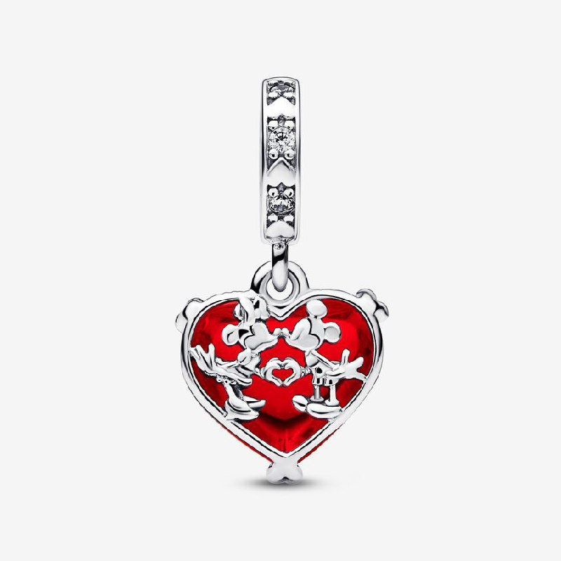 PCHARM3011 CORAZON MINNIE Y MICKEY PANDORA PLATA 9.25