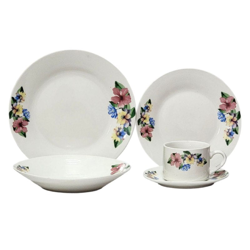 PLATOS JUEGO DE VAJILLA MUY DURA, DIFICIL DE ROMPER NO SE DEFORMA, FACIL CUIDADO HOMESTAR 20 PIEZAS