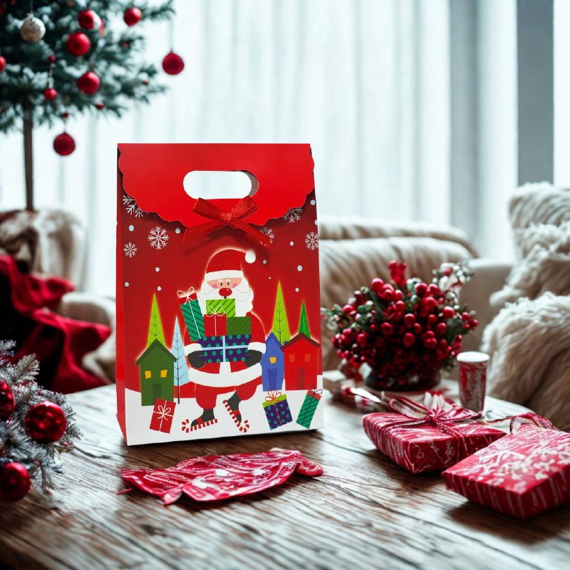 BOLSA DE REGALO NAVIDEÑA MINI MEDIANO 14X21CM