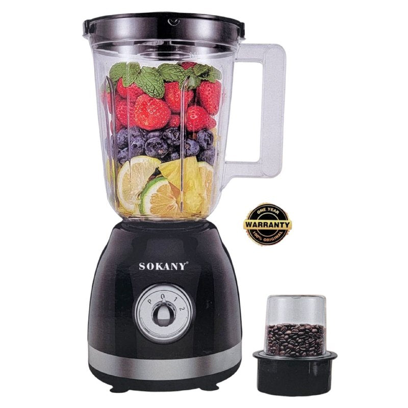 MAQUINA LICUADORA 2 EN 1, 500W, 2 VELOCIDADES SK-168 SOKANY 1500ML