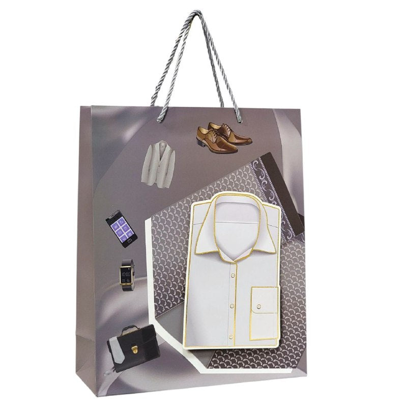 BOLSA DE REGALO PARA HOMBRE MEDIANA 26X32X10CM