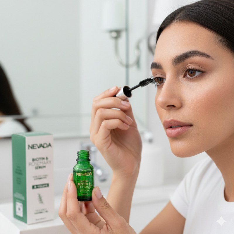 SUERO FACIAL DE ROMERO Y BIOTINA PARA EL CRECIMIENTO DEL PELO DE PESTAÑAS Y CEJAS NEVADA 15ML