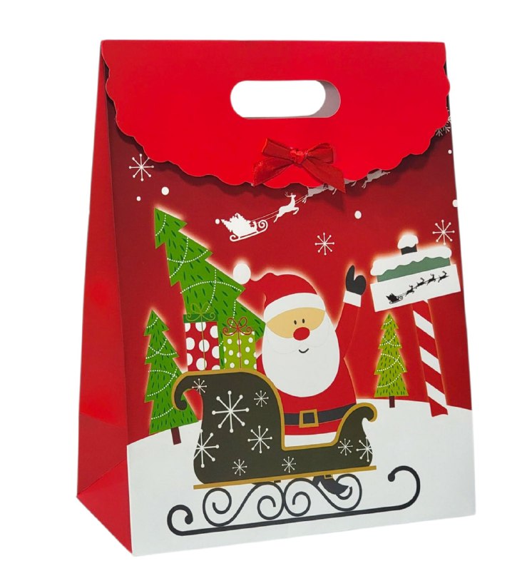 BOLSA DE REGALO NAVIDEÑA EXTRA GRANDE 37X28CM