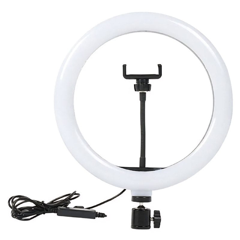 ARO DE LUZ LED DE 10 PULGADAS, DISEÑADO PARA MEJORAR TUS SELFIES Y TRANSMISIONES EN VIVO, OFRECE LUZ DE RELLENO QUE RESALTA TU BELLEZA FACIAL, CON 3 TEMPERATURAS DE COLOR AJUSTABLES RING FILL LIGHT