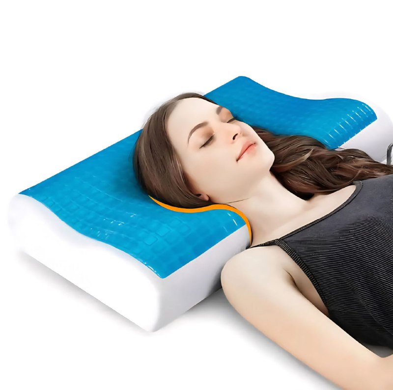 COJIN ALMOHADA MEMORY FOAM CON TECNOLOGIA DE GEL REFRIGERANTE, ESPUMA VISCOELASTICA, ESTILO ORTOPEDICA, EVITA MALAS POSTURAS DE CUELLO Y ESPALDA RESTFORM 50X30X9/6CM