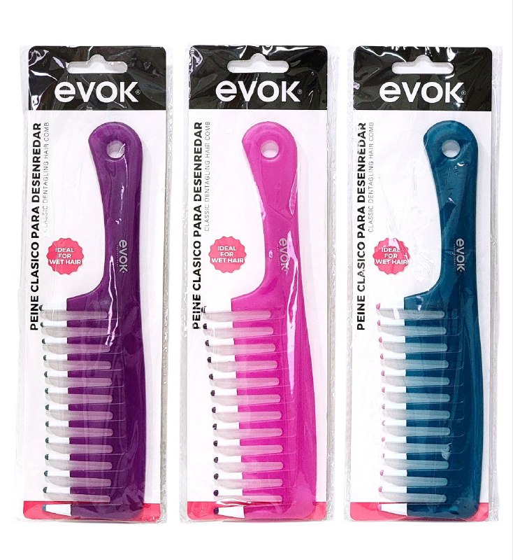 CEPILLO PEINE PARA EL CABELLO, DESENREDANTE, QUITA LOS NUDOS DEL CABELLO, DIENTES ENTRELAZADOS, QUITA LOS NUDOS SIN ESFUERZO Y SUAVEMENTE EVOK