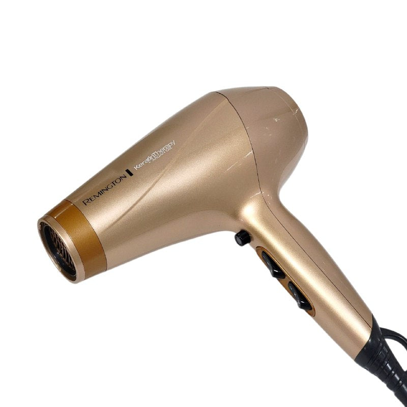 SECADORA PARA EL CABELLO DE KERATINA Y ACEITE DE ARGAN DE CERAMICA BRILLANTE Y MENOS FRIZZ REMINGTON