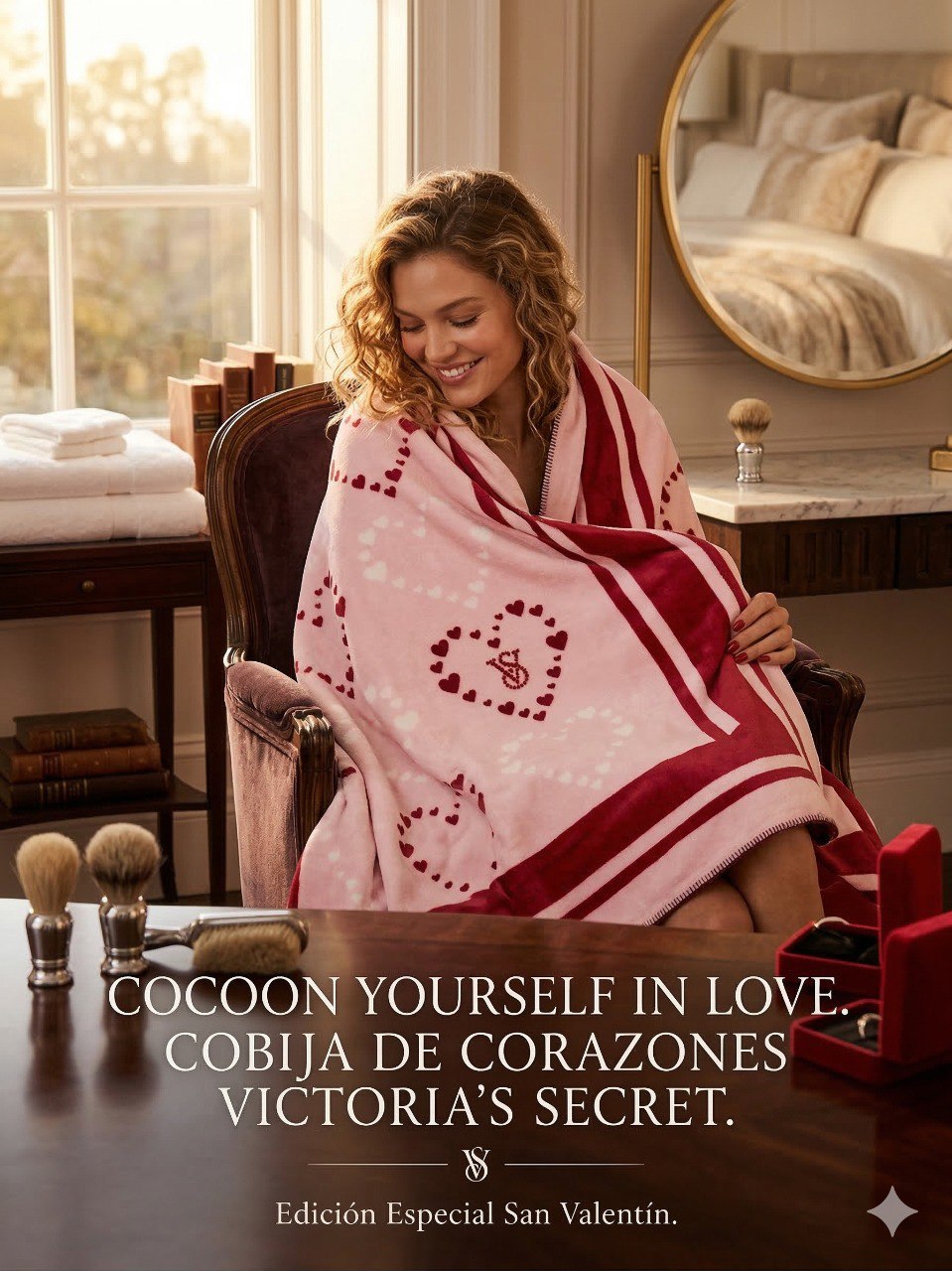 MANTA ULTRA SUAVE Y SEDOSA PREMIUM VICTORIAS SECRET 127X152CM