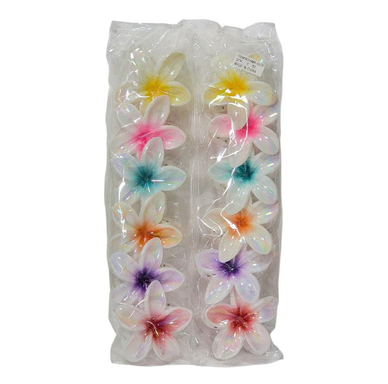 GANCHO PARA EL CABELLO DE PINZA DE FLOR HAWAIANA, PINZAS DE SUJECION FUERTE, ACCESORIO PARA EL CABELLO 9CM, PAQUETE 12UND