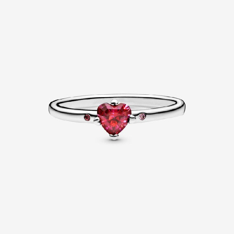 PANI2038 ANILLO PIEDRA ROJA PANDORA, PLATA 925