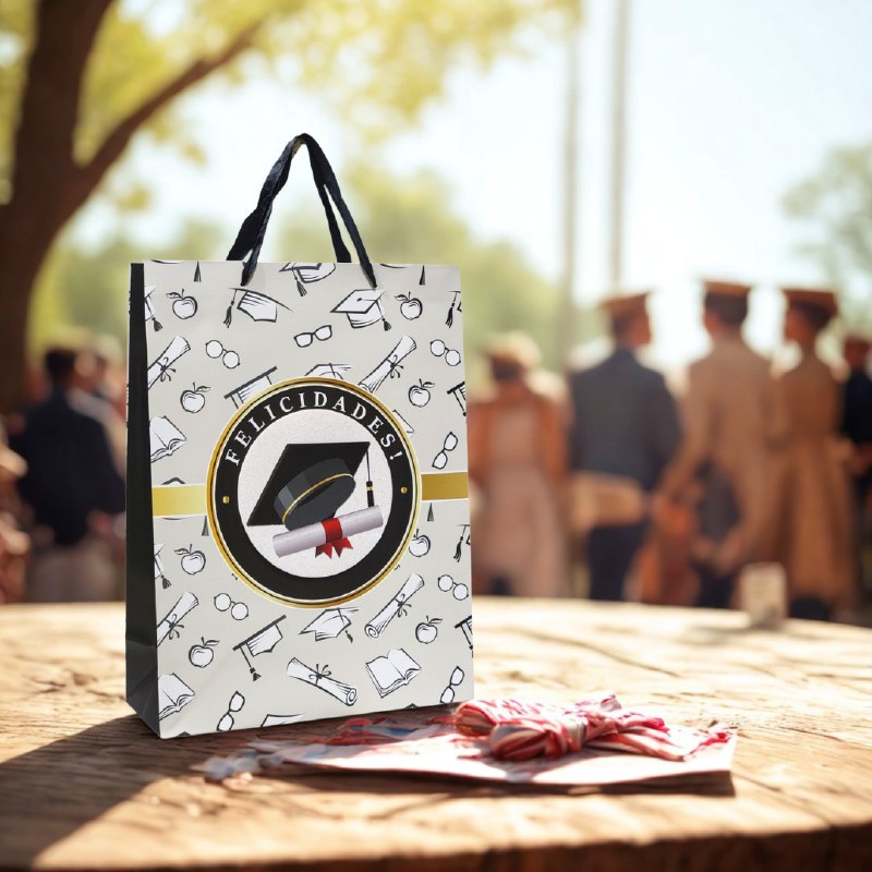 BOLSA DE REGALO DE GRADUACION GRANDE 30X40X12CM