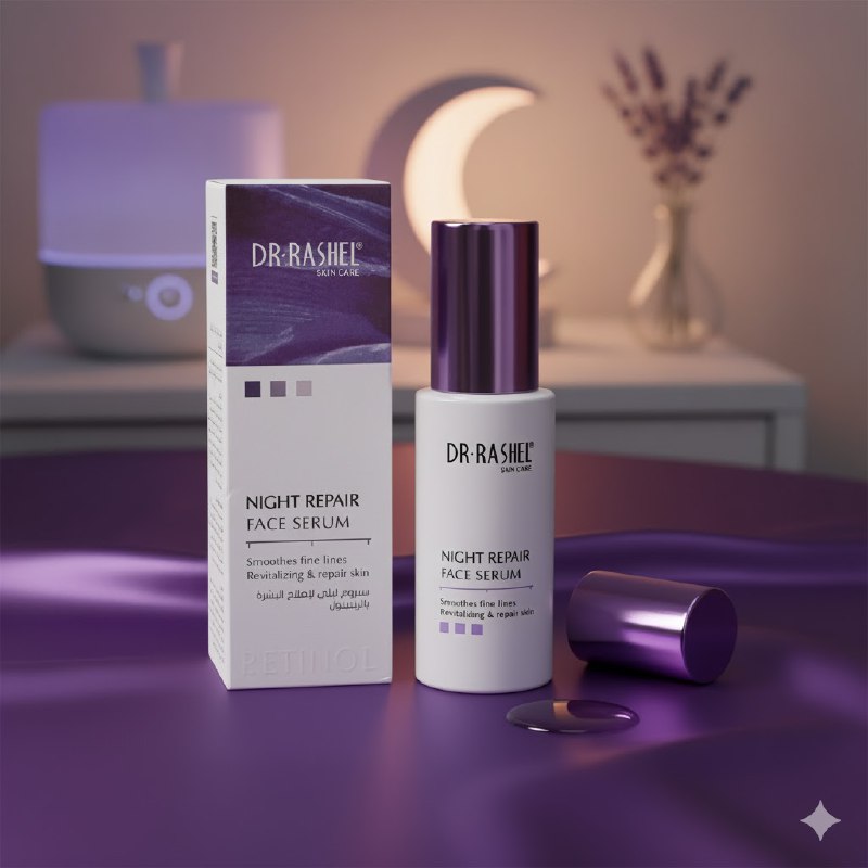 SUERO FACIAL DE NOCHE REPARADOR CON RETINOL 50ML, MEJORA VISIBLEMENTE LA ELASTICIDAD Y EL TONO MIENTRAS SUAVIZA LINEAS DEJANDO LA PIEL SUAVE Y FIRME DR RASHEL