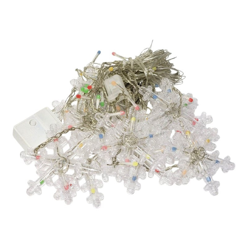 LUCES DECORATIVAS NAVIDEÑAS PARA INTERIORES O EXTERIORES DE COPO DE NIEVE MULTICOLOR 15X10X15CM