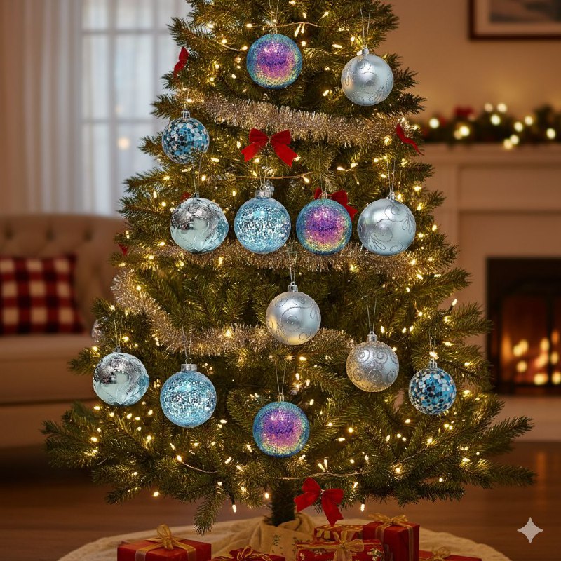 DECORACION ADORNO NAVIDEÑO PAQUETE DE 24 BOLAS DECORATIVAS DE 29CM DIAMETRO, IDEALES PARA DARLE UN TOQUE UNICO A TU ARBOL DE NAVIDAD