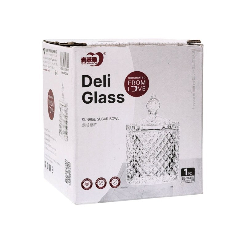 RECIPIENTE AZUCARERA DE CRISTAL 8X9CM DELI GLASS