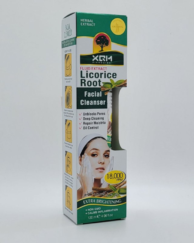 LIMPIADOR FACIAL EN ESPUMA EXTRACTO DE RAIZ DE REGALIZ CONTROL ACEITE XQM XIANGQIMEI 120ML